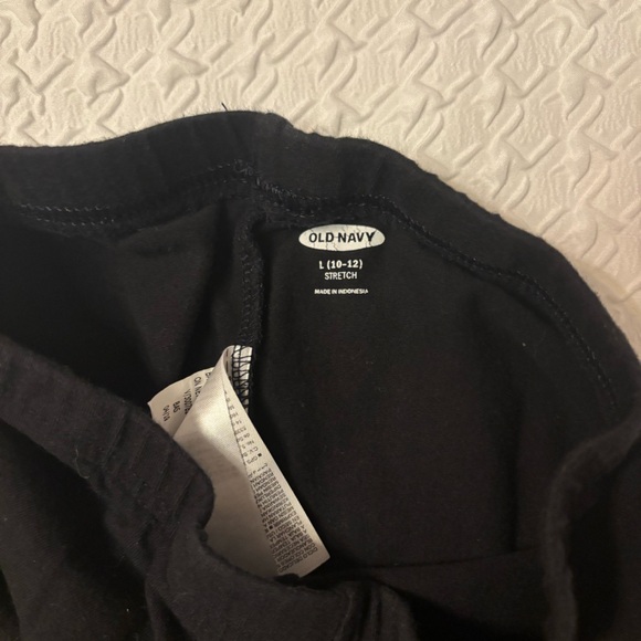 Old navy girls size large black leggings size 10-12 stretch - Picture 1 of 2